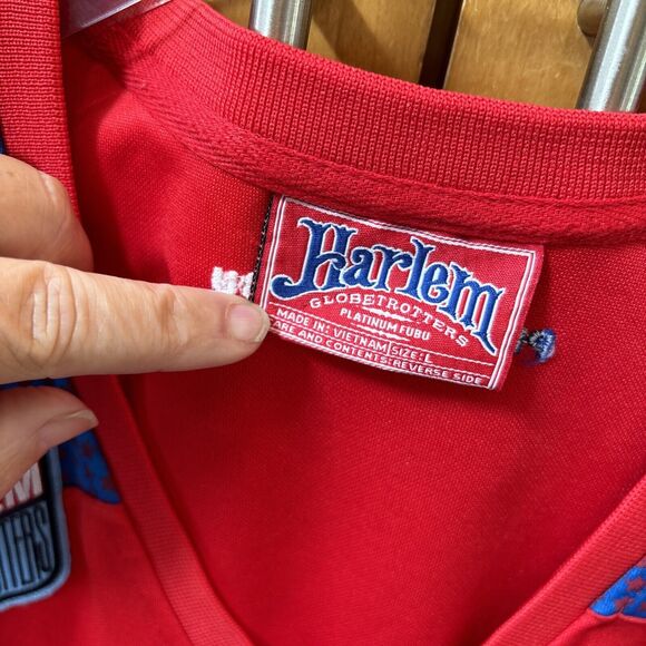 Harlem Globetrotters Dress Meadowlark Lemon Limited Sewn Jersey #36 L Red V Neck - Picture 3 of 11